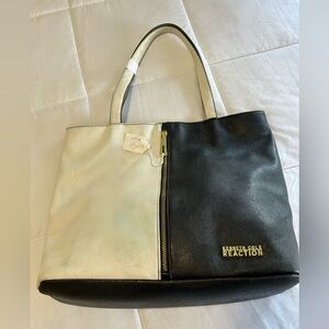 NWT Kenneth Cole tote; Black & White